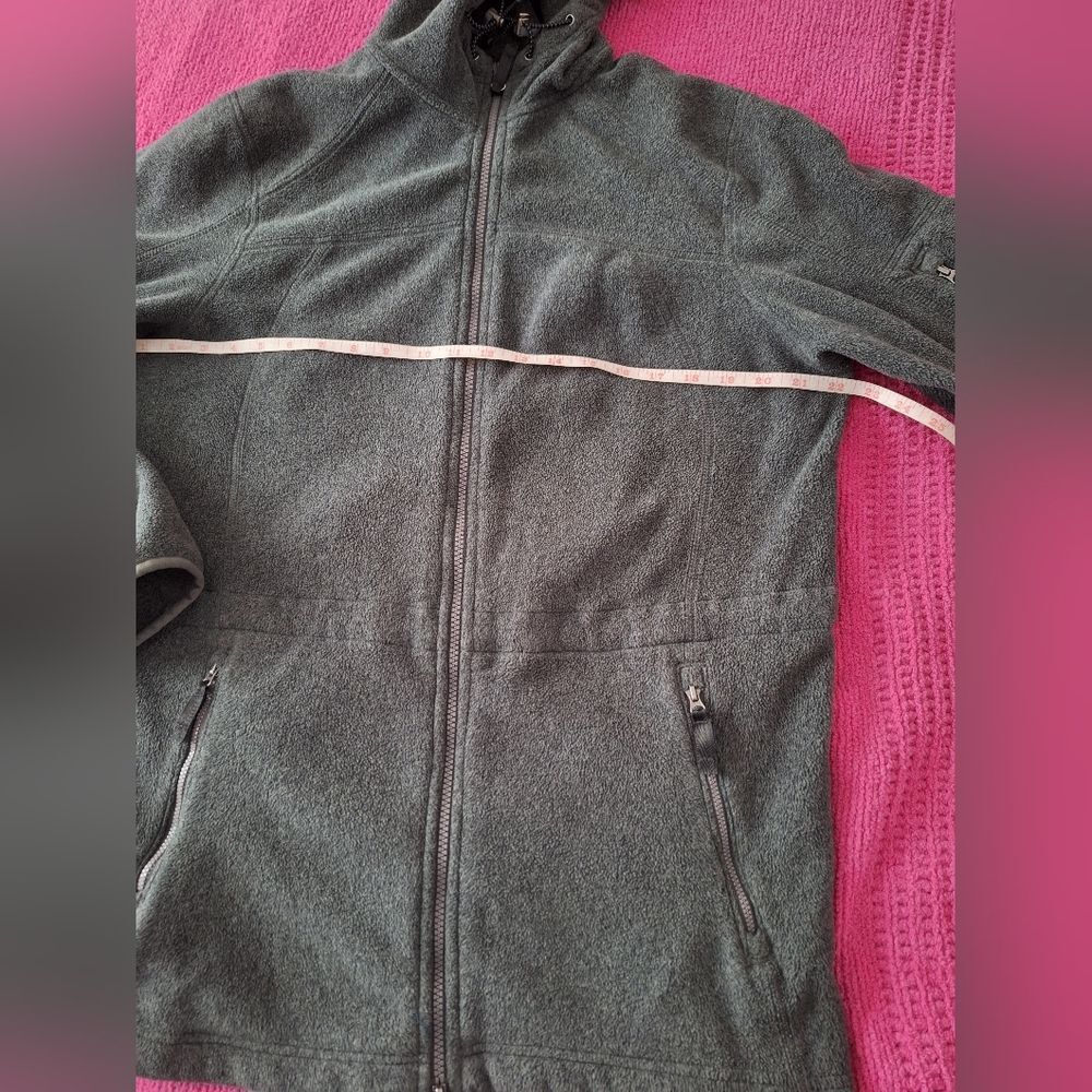 Lands End L Gray Fleece Jacket - Picture 6 of 6